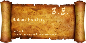 Babos Evelin névjegykártya